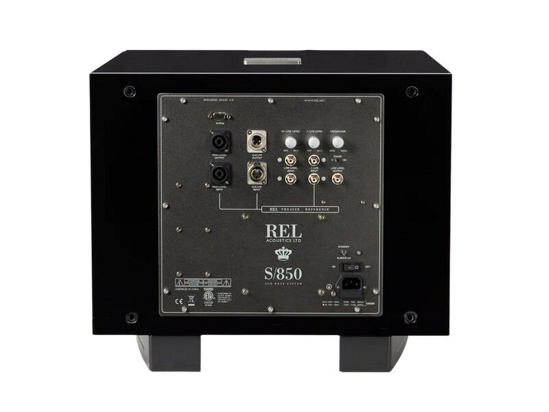 REL S/850 850W Linear Class D Amplifier Piano Black (Serie S) - Image 4