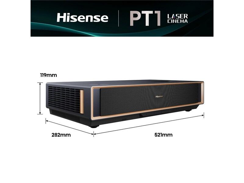 Hisense PT1 80in-150in 4K TriChroma Laser Cinema UST 2500lm Projector - Image 6