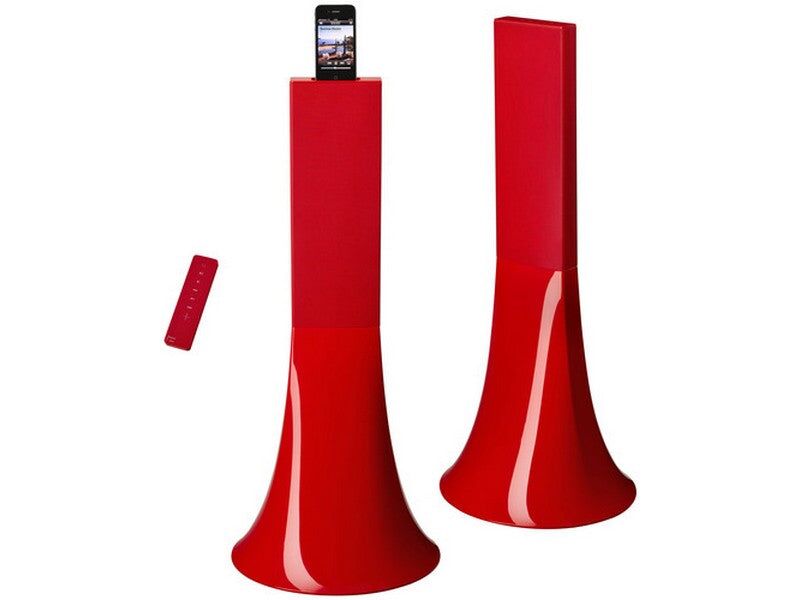 Klapp Audio Visual Parrot Zikmu by Philippe Starck Wireless Stereo Speakers Red - Image 3