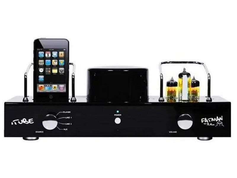 Klapp Audio Visual Fatman iTube Carbon MK2 Valve Amplifier Dock + Speakers Black - Image 5