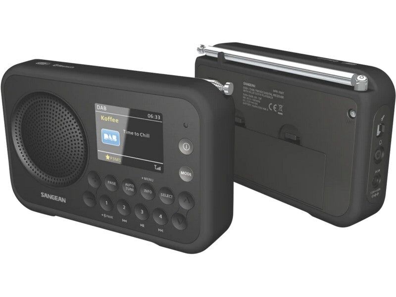 Sangean Portable Radio DPR-76BT DAB+ FM with Bluetooth Matte Black - Image 2