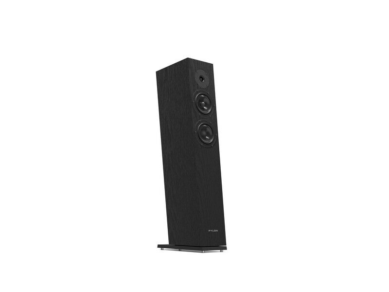 Pylon Audio Diamond 25 MK2 Floorstanding Loudspeaker Pair Natural Veneer Oak Lacquer Black - Image 3