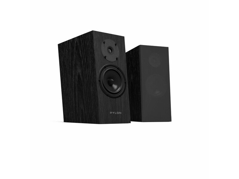 Pylon Audio Diamond Monitor 15 MK2 Speaker Pair Natural Veneer Oak Lacquer Black
