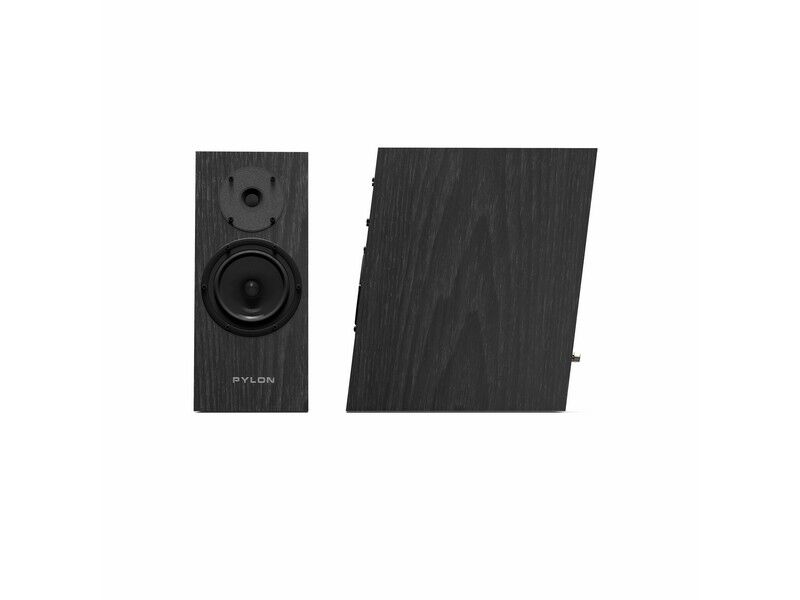 Pylon Audio Diamond Monitor 15 MK2 Speaker Pair Natural Veneer Oak Lacquer Black - Image 3