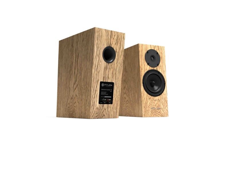 Pylon Audio Diamond Monitor 15 MK2 Speaker Pair Natural Veneer Dark Oak Lacquer - Image 3