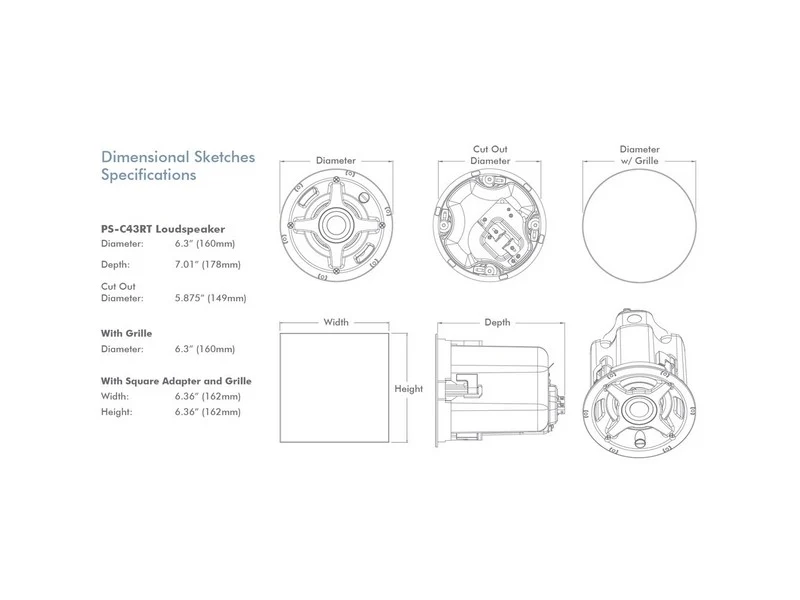 Sonance PS-C43RT 4" In-ceiling Speaker Pair White - Image 4