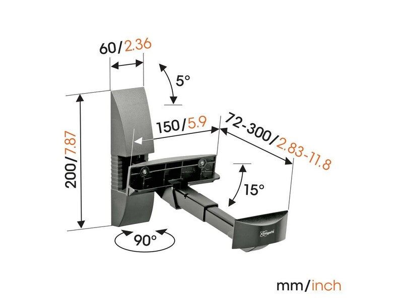 Vogel's VLB 200 Bookshelf Speaker Wall Mount Pair - Image 5