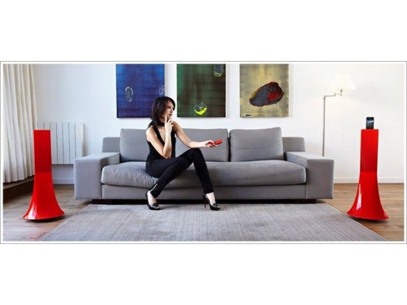 Klapp Audio Visual Parrot Zikmu by Philippe Starck Wireless Stereo Speakers Red - Image 5