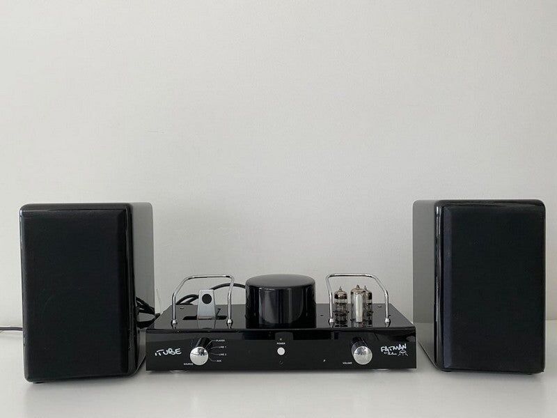Klapp Audio Visual Fatman iTube Carbon MK2 Valve Amplifier Dock + Speakers Black - Image 3