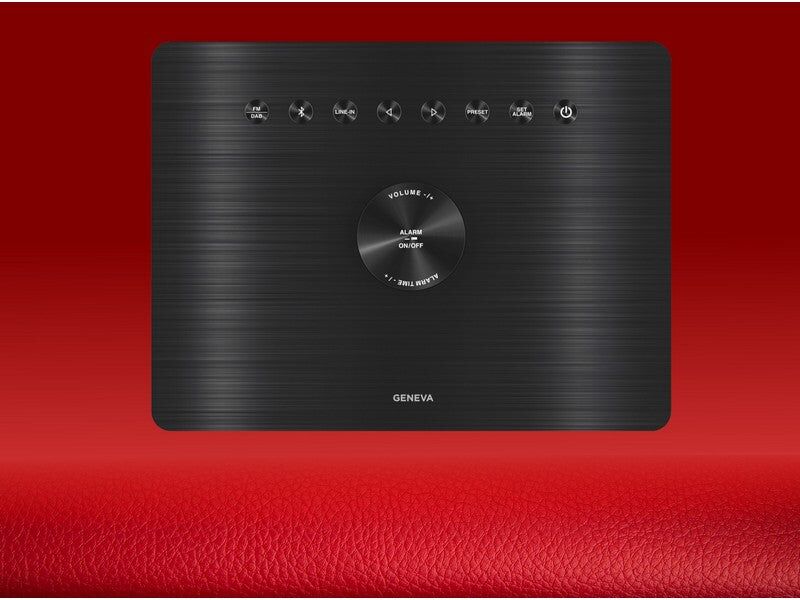 Geneva Acustica Lounge Radio FM/DAB+ BT Speaker Line-in Alarm Clock Red - Image 2