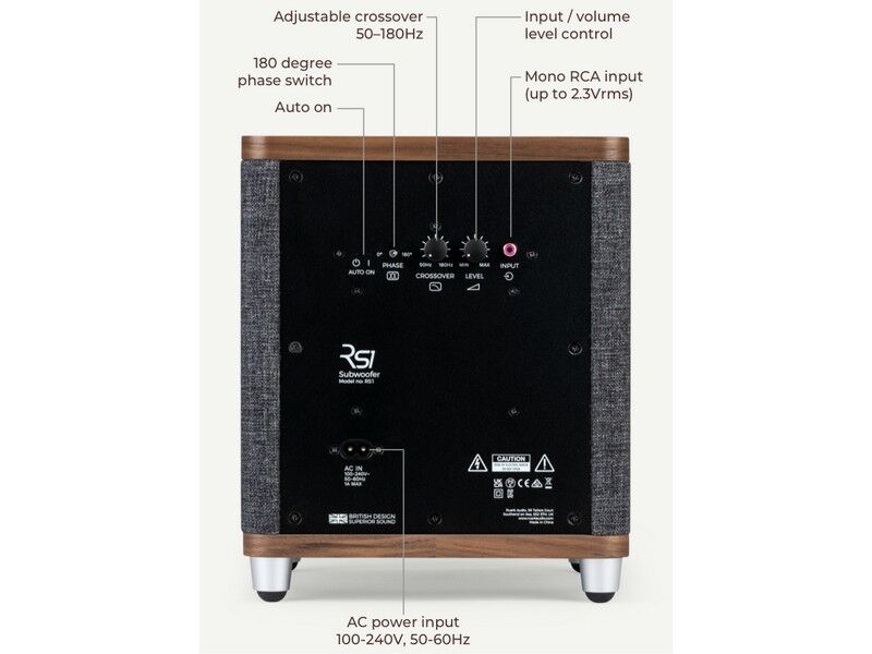 Ruark RS1 Subwoofer Walnut/Slate Grey - Image 2