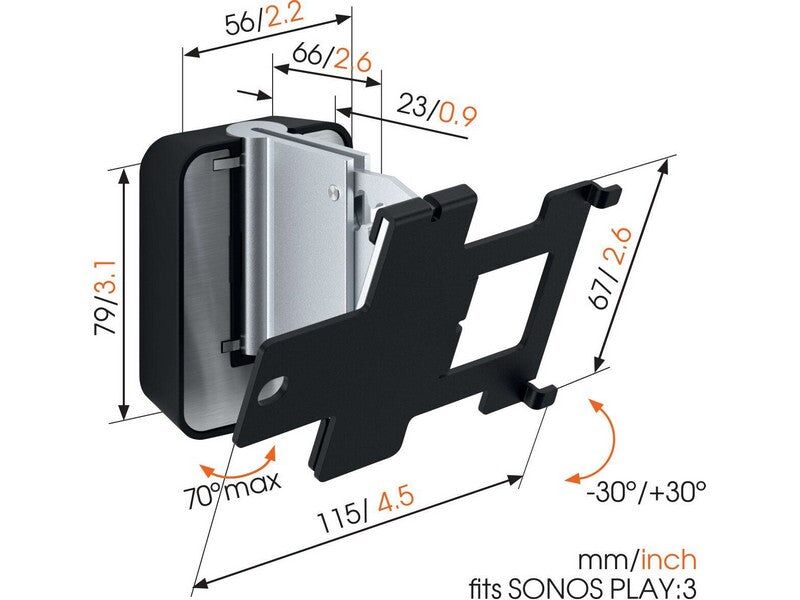 Vogel's SOUND 4203 Speaker Wall Mount for SONOS PLAY:3 Black - Image 5