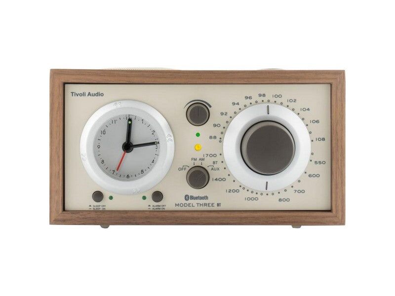 Tivoli Audio Model Three BT Clock Radio with USB Beige Walnut