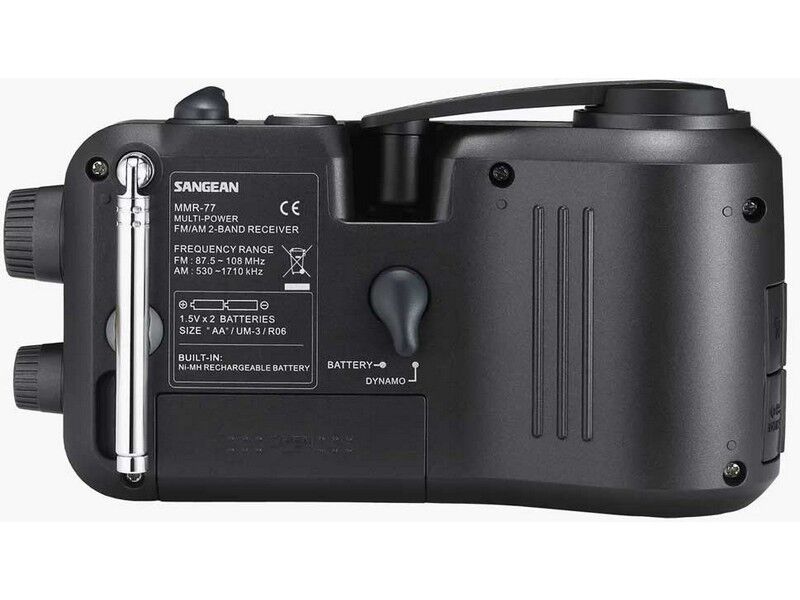 Sangean MMR77 AM/FM Multi-powered Radio Matte Black - Image 5