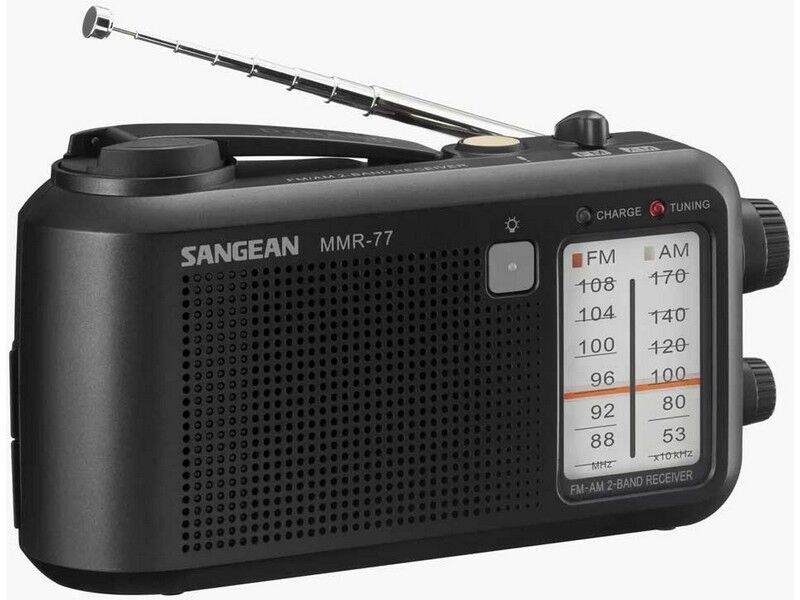 Sangean MMR77 AM/FM Multi-powered Radio Matte Black - Image 4