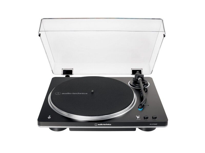 Audio-Technica AT LP70XBT BS Fully Automatic Wireless Belt-Drive Turntable with VM95C Stylus Black/Silver