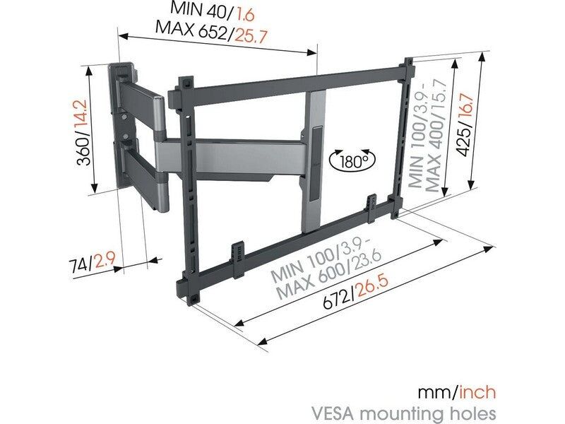 Vogel's TVM 5645 Full-Motion TV Wall Mount Grey - Image 7