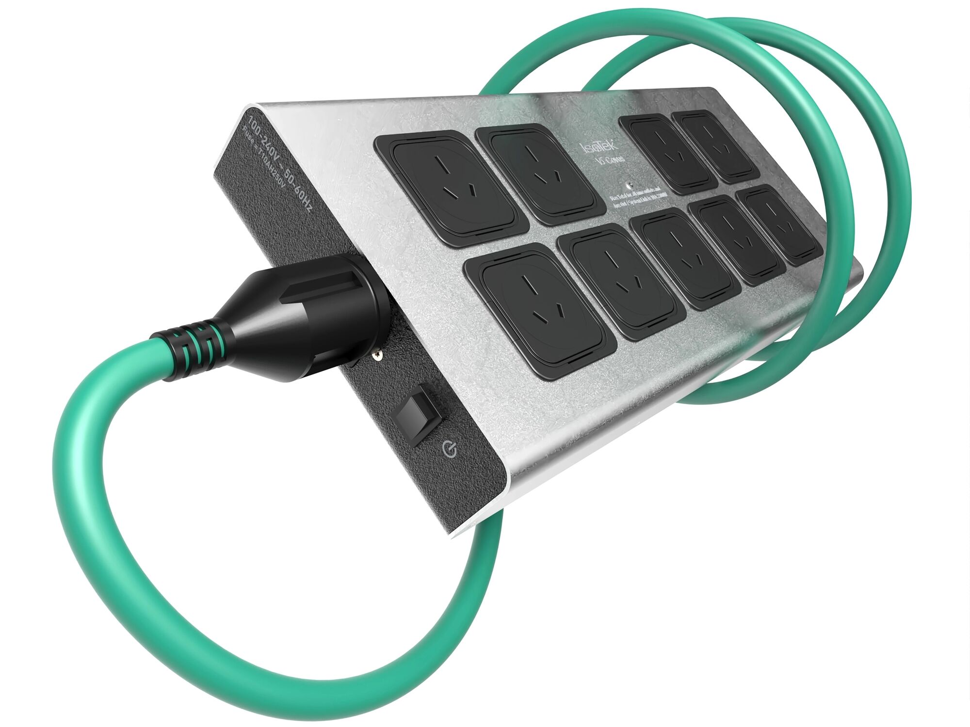 IsoTek V5 Corvus 9-way Power Cleaning Distribution Board Silver with EVO3 Initium Power Cable