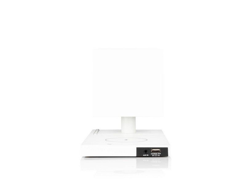 Tivoli Audio REVIVE Bluetooth Speaker with Wireless Charging Pad and Lamp White - Image 2