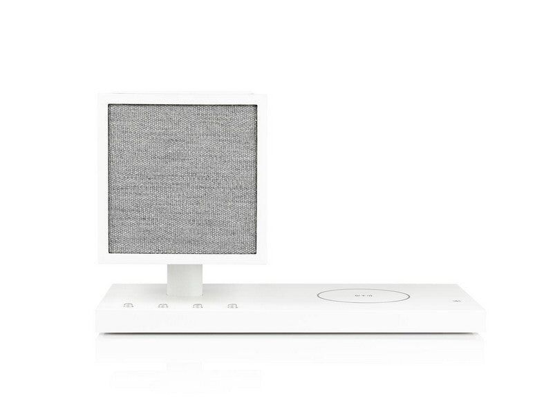 Tivoli Audio REVIVE Bluetooth Speaker with Wireless Charging Pad and Lamp White