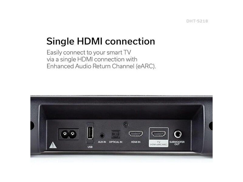 Denon DHT-S218 Soundbar Slender Low Profile Black - Image 2