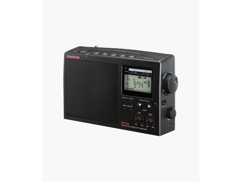 Sangean PR-D3BK FM–Stereo / AM Portable Receiver Black - Image 4