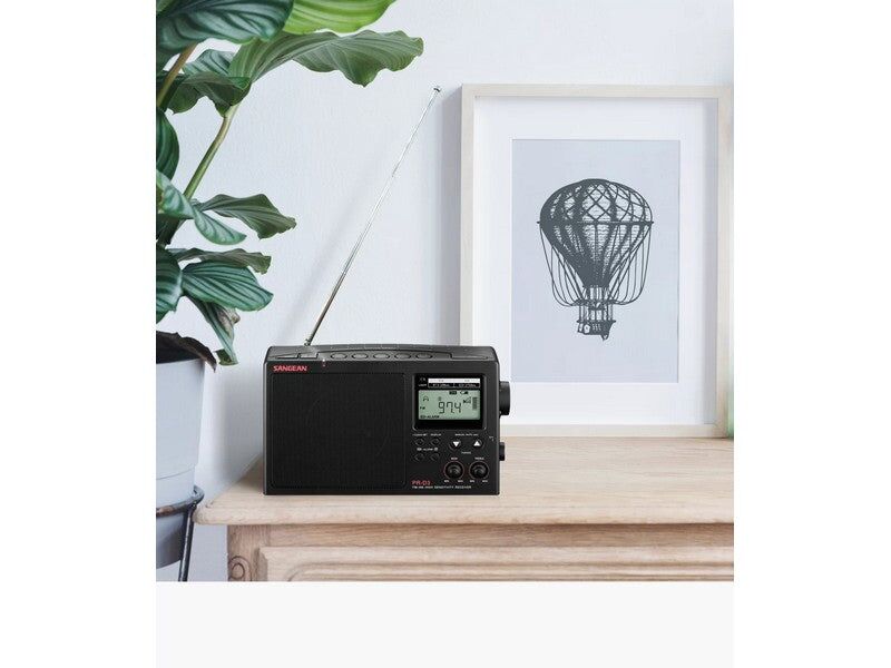 Sangean PR-D3BK FM–Stereo / AM Portable Receiver Black - Image 2