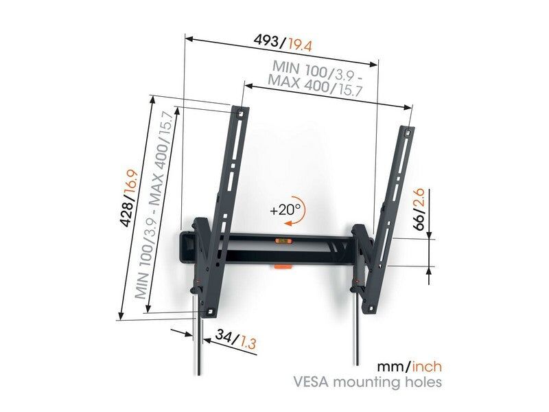 Vogel's TVM 3415 Tilting TV Wall Mount - Image 8