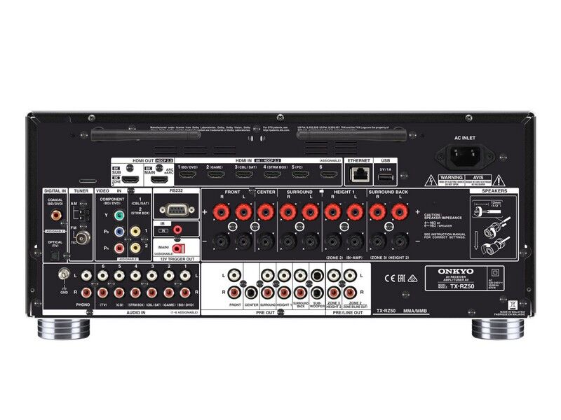 Onkyo TX-RZ50 9.2 Channel 8K THX IMAX Enhanced Atmos Home Theatre AV Receiver - Image 3