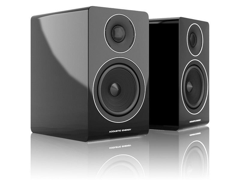 Acoustic Energy AE300 Bookshelf Speaker Pair Piano Black