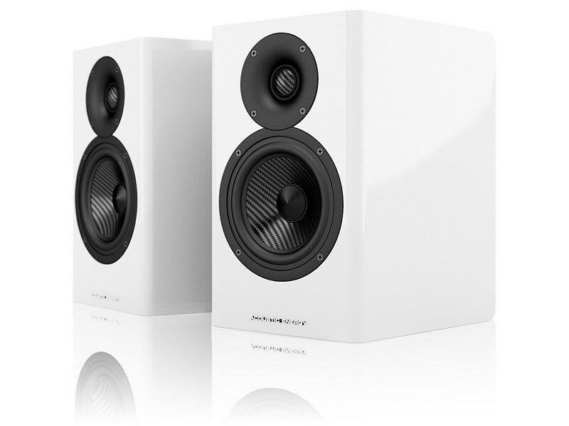 Acoustic Energy AE500 Bookshelf Speaker Pair Piano White