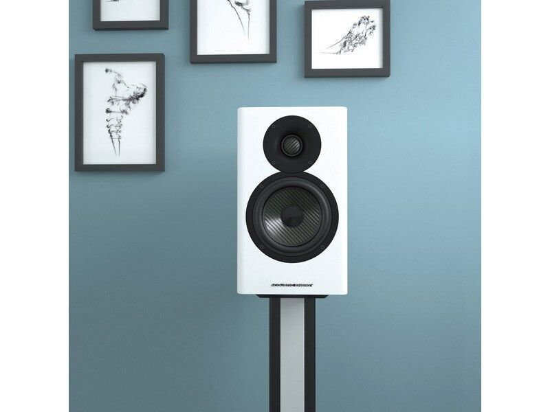 Acoustic Energy AE500 Bookshelf Speaker Pair Piano White - Image 2