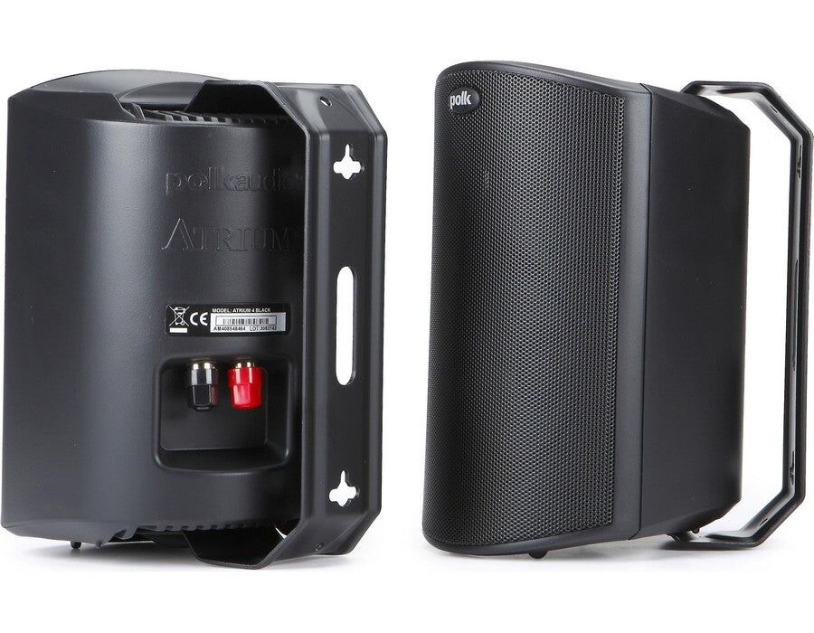Polk Atrium 4 All Weather Outdoor Compact Speaker Pair Black - Image 4