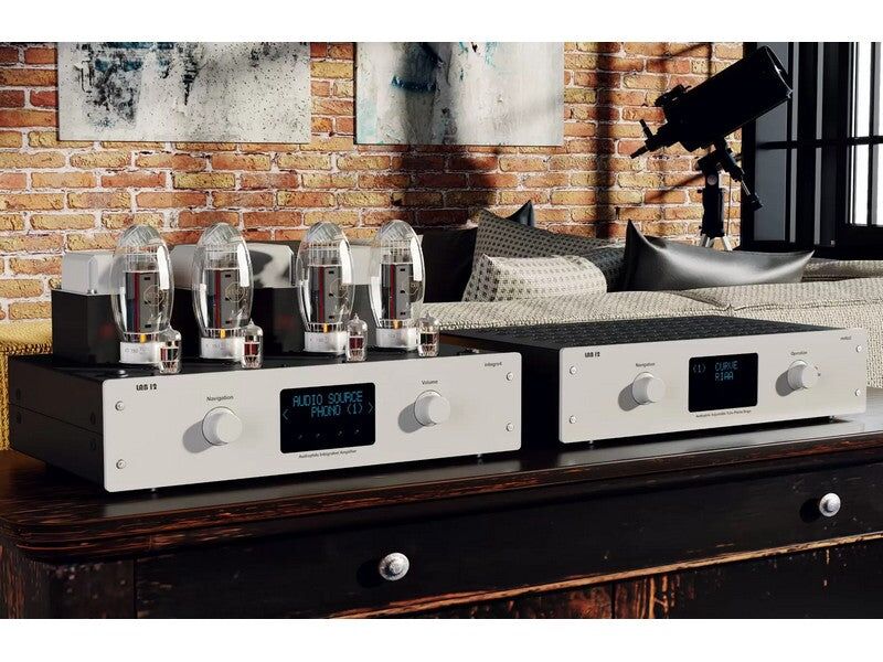 KLAPP AV Pack-44 Klipsch Heritage Cornwall IV Speaker Pair BLACK + LAB12 INTEGRE4 Tube Amplifier Silver - Image 7