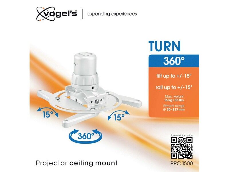 Vogel's PPC 1500 Projector Ceiling Mount White - Image 3